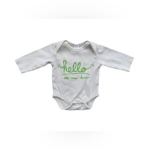 Colored Organics Size 0-3 Months Hello I'm New Here Bodysuit